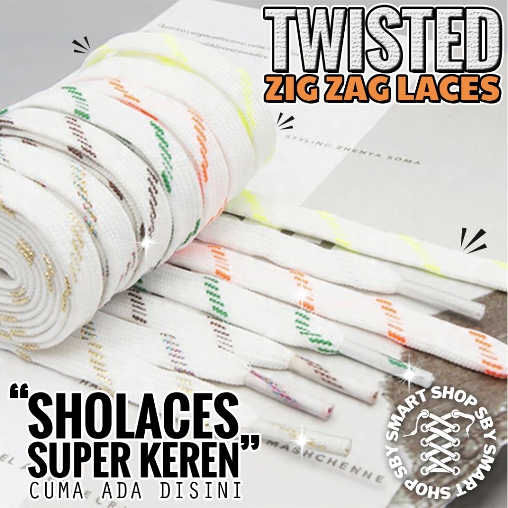 (DN) เชือกผูกรองเท้าจุดสีขาว Basic Classic กว้าง 1 ซม. ยาว 160 ซม. สีดําสีขาว