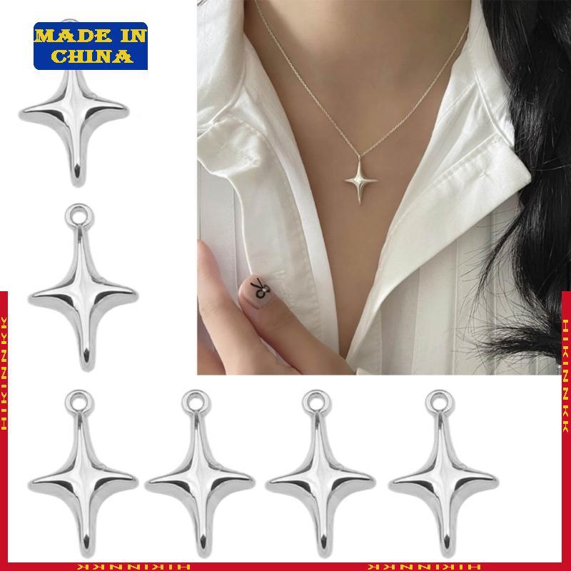 HIK 10 ชิ้น Awn Star สร้อยคอ Hole สร้อยคอลูกปัด DIY Star Charm สําหรับเครื่องประดับทํา Eye จับ Awn S