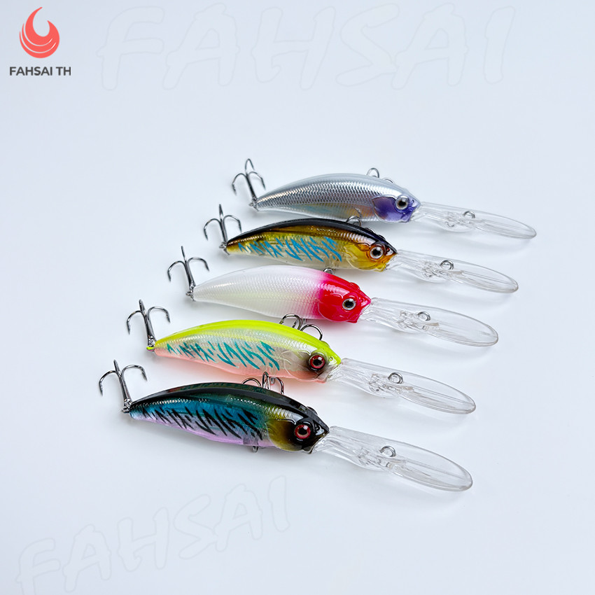 Minnow ปลั๊กดำลึก เหยื่อปลอม 8g ตา3D ลิ้นยาวพิเศษ เบ็ดกันสนิม สอยปลาลึก เหมาะกับตกปลากะพง ปลาช่อน ปลากระสูบ ปลาล่าเหยื่อ ราคา ถูกที่สุด ดีลบีเคเค แกลเลอรีภาพที่ 6