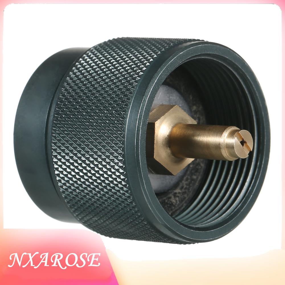 Nxarose อะแดปเตอร์เตาแคมปิ้ง 1LB โพรเพนถังเล็กอินพุต EN417 เอาต์พุตวาล์วลินดัล