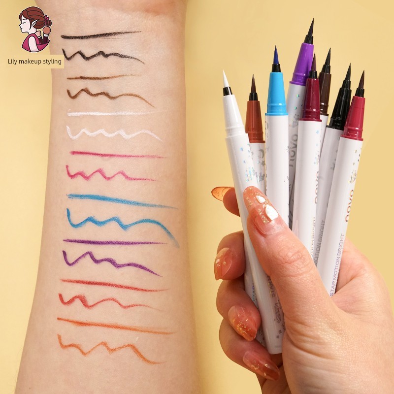 eyeliner อายไลเนอร์ NOVO Eyeliner พิเศษสําหรับการวาดภาพ Non-Smudge Stage Makeup