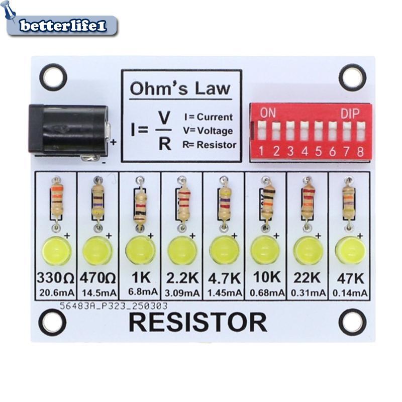 BTM Ohms Law Soldering Practice Kit Electronic Circuit Project Resistor Learning Board Learning Elec