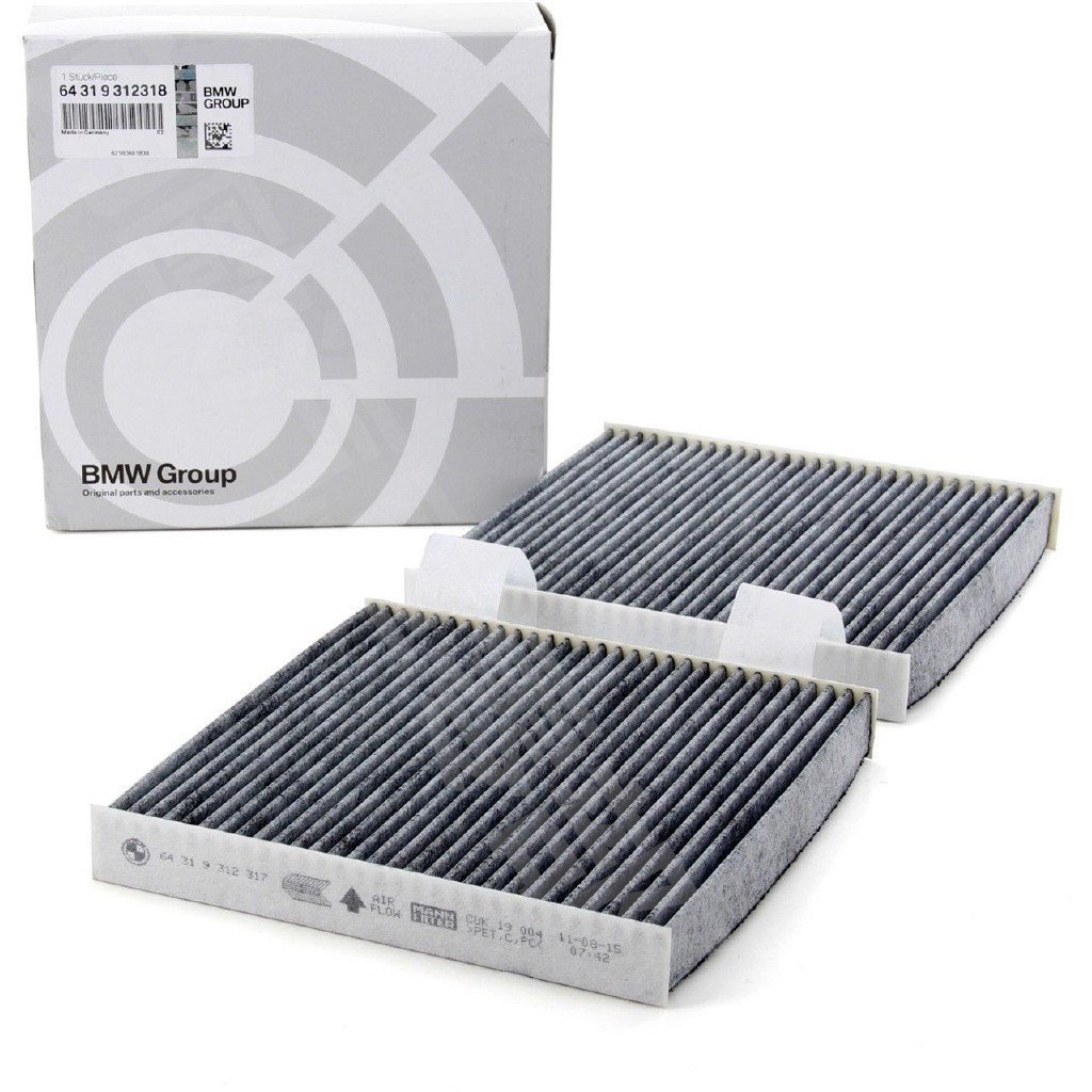 64319237157 BMW F25 F26 N20 N47 N52 N54 N55 X3 X4 X-Drive Filter กรองแอร์ 64319312318  (1 ชุด X 2 ชิ้น)