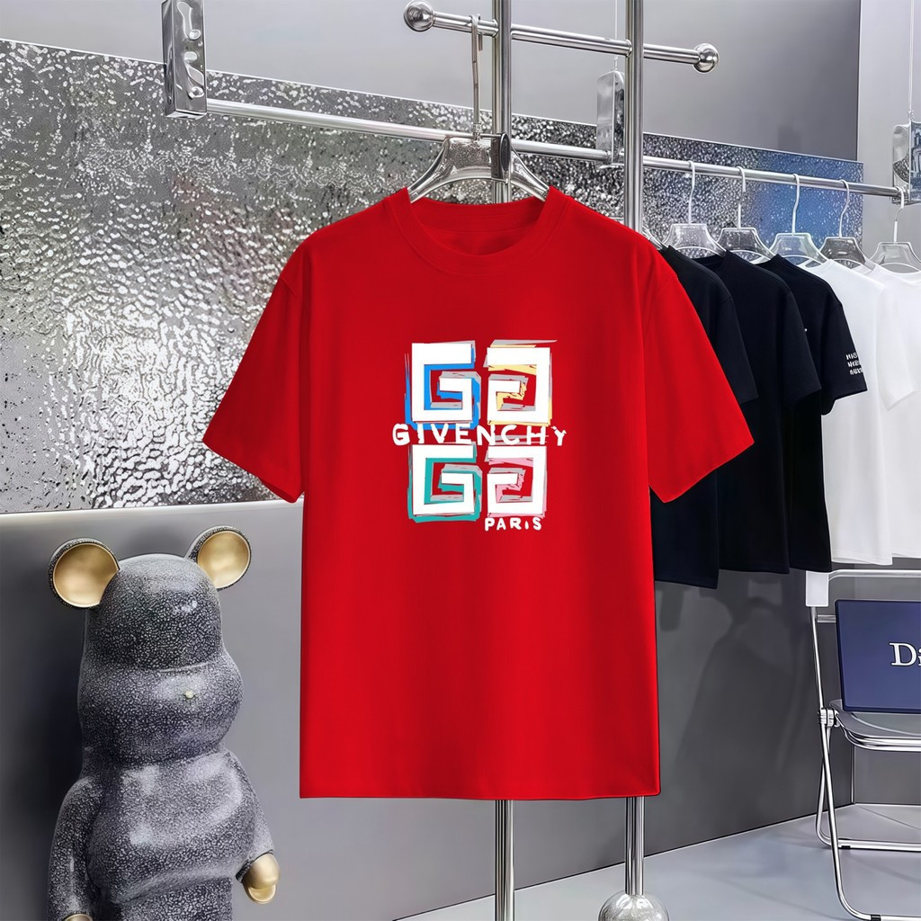 GIVE * NCH * Y 2026 ต้นฤดูใบไม้ผลิสไตล์ใหม่เสื้อยืดแขนสั้นผู้ชายสไตล์ผู้หญิงคู่หลวมอารมณ์แฟชั่น Casu