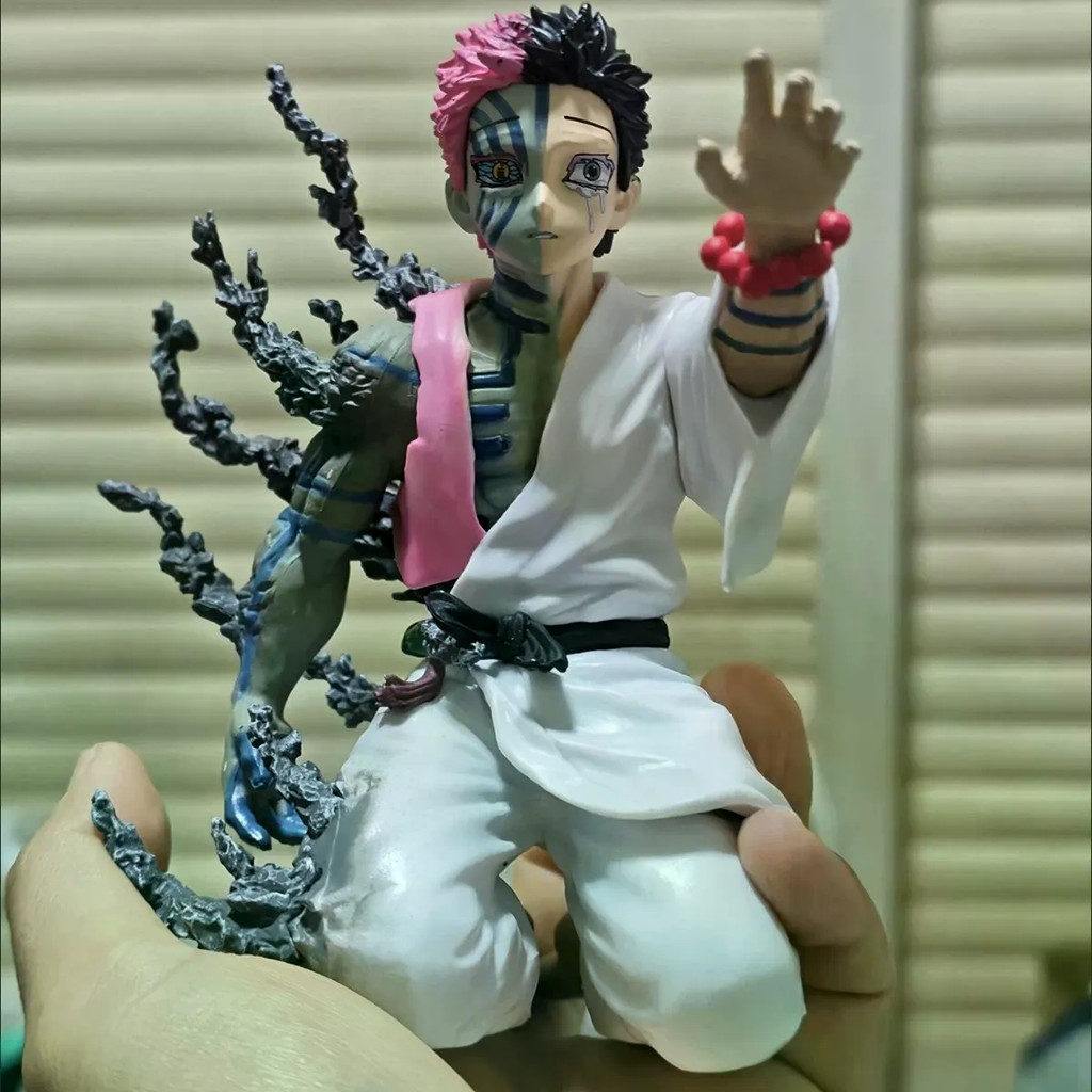 13 ซม.Demon Slayer Akaza Hakuji อะนิเมะรูปตุ๊กตา Pvc ตกแต่งอุปกรณ์ต่อพ่วงเดสก์ท็อปเครื่องประดับของเล