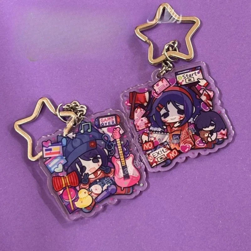 MiSide Mita Anime Acrylic Mica Chibi พวงกุญแจสําหรับตกแต่งกระเป๋านักเรียน กระเป๋าเป้ ของขวัญ Crazy Mita โมเดลตัวละครเกมสยองขวัญ