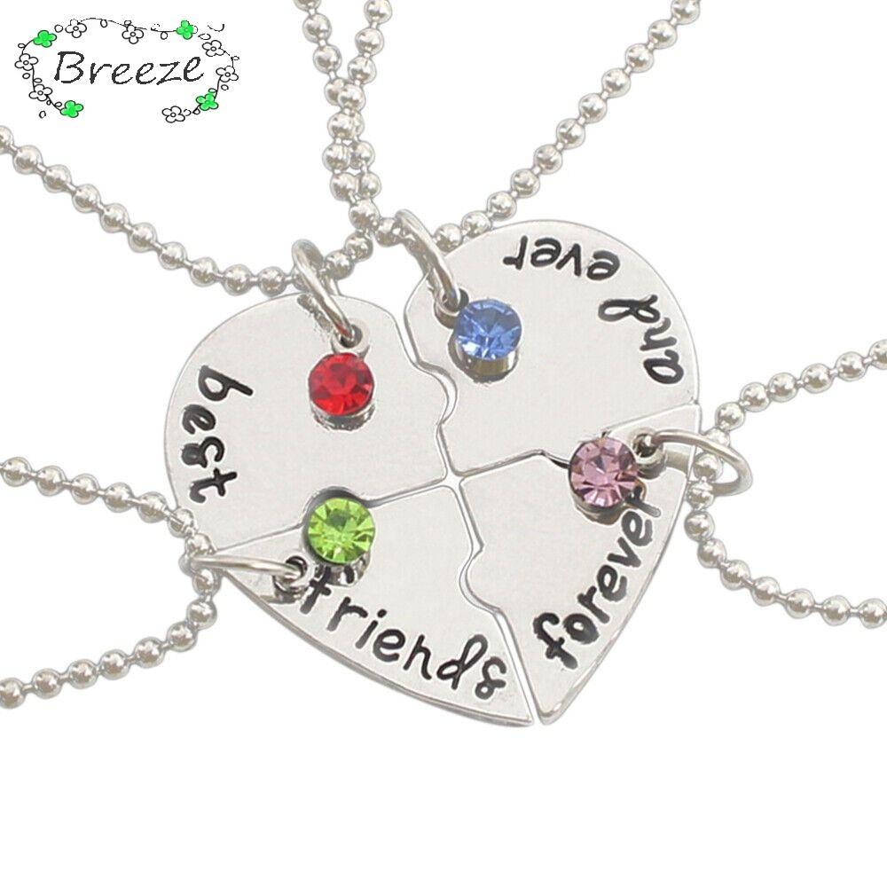 BREEZE 4 Bff Friend Love Necklace Best Friend Froever Womens Necklace