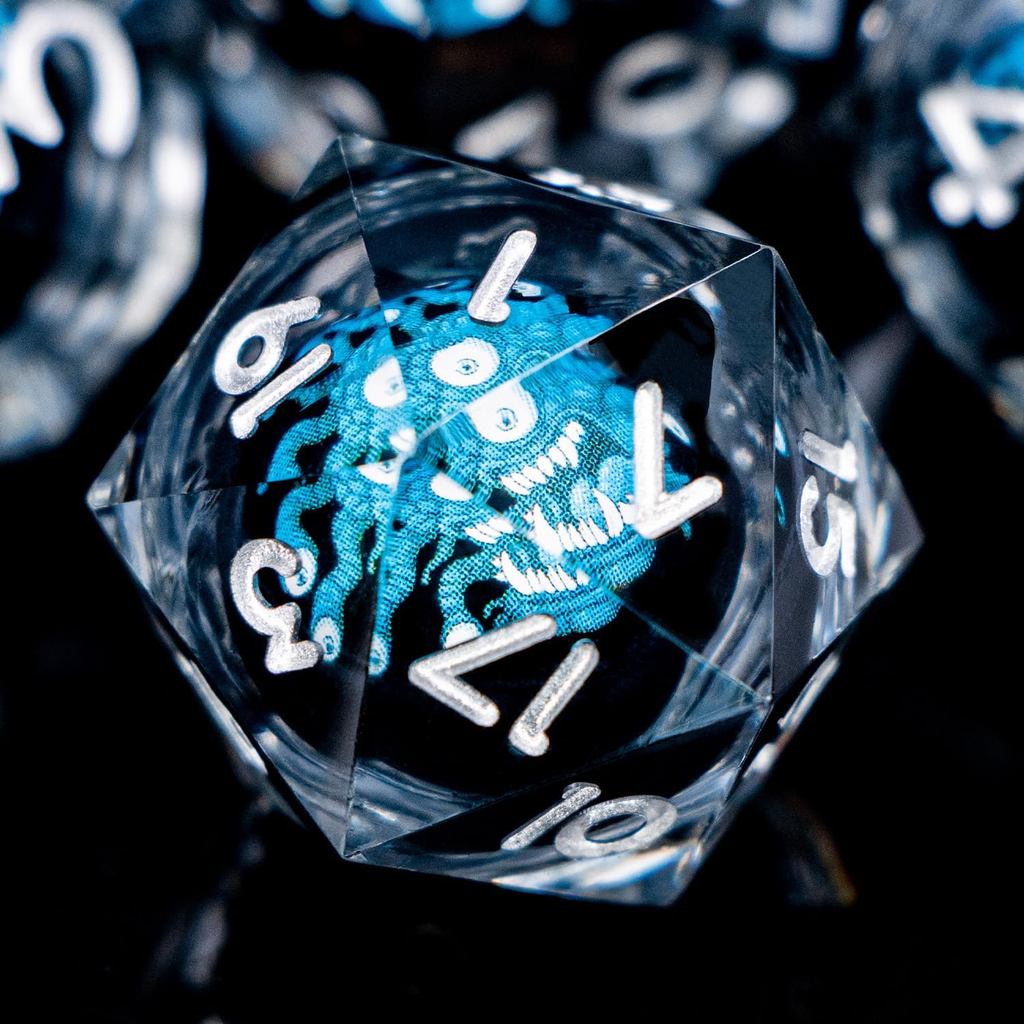 DND Monster Dice Set Liquid Core Sharp Edge Dice สําหรับ Dungeons Dragons RPG บทบาทเล่นเกม, Polyhedr