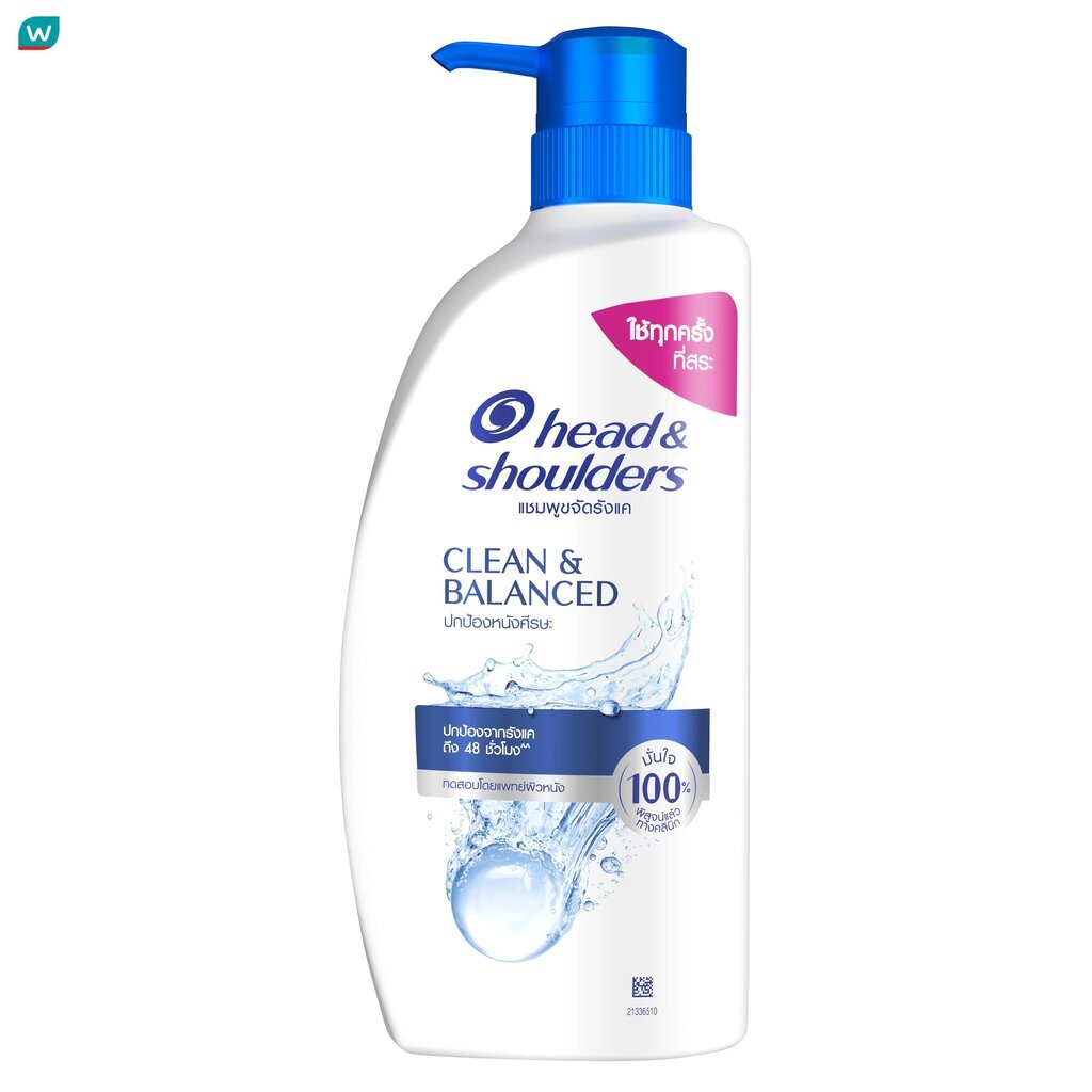 Head & Shoulders เฮด แอนด์ โชว์เดอร์ แชมพู แอนตี้ แดนดรัฟ คลีน แอนด์ บาลานซ์ 370 มล.