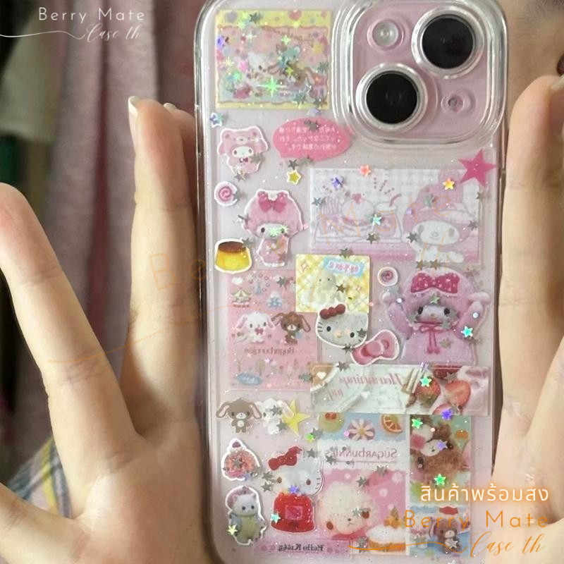 CODที่ไทย เคสสำหรับไอโฟน12 การ์ตูนน่ารัก ตุ๊กตา เคสครอบใสนิ่ม For IPhone17 11 13 12 14 15 16 Pro X XR XS MAX 8 7Plus SE2