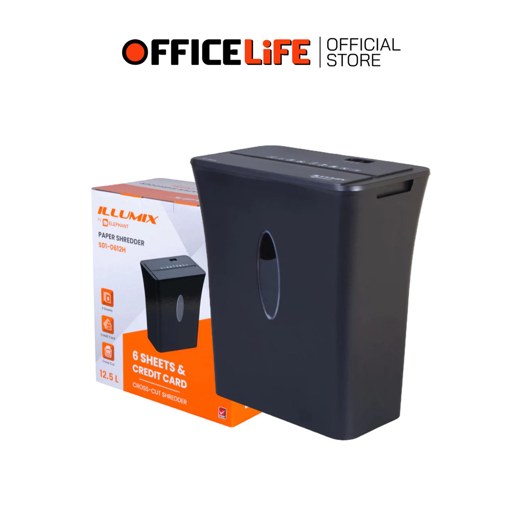 ILLUMIX (อิลลูมิกซ์) เครื่องทำลายเอกสาร รุ่น S01-0612H ( 1 เครื่อง )