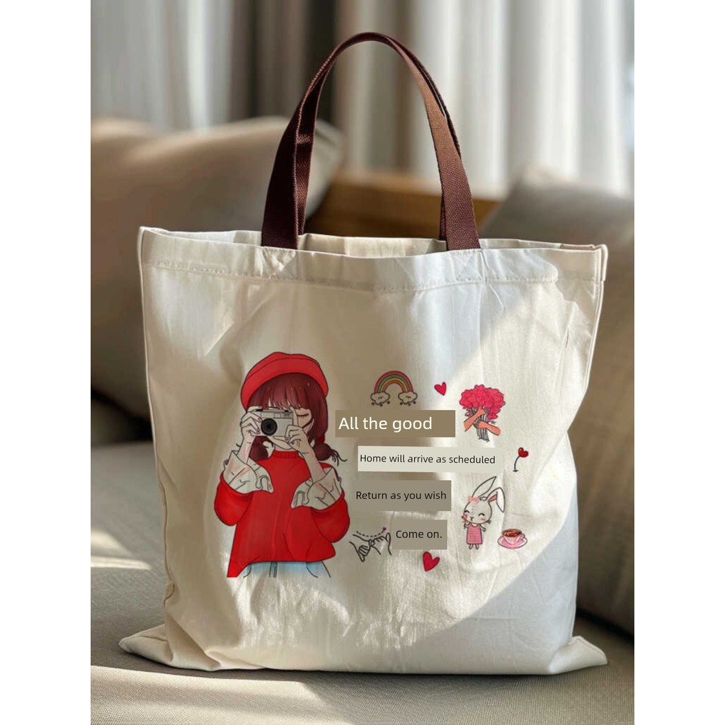 กระเป๋าผ้า กระเป๋า gentlewom gental women กระเป๋านักเรียนผ้าใบ ความจุขนาดใหญ่ เหมาะสำหรับการเรียน