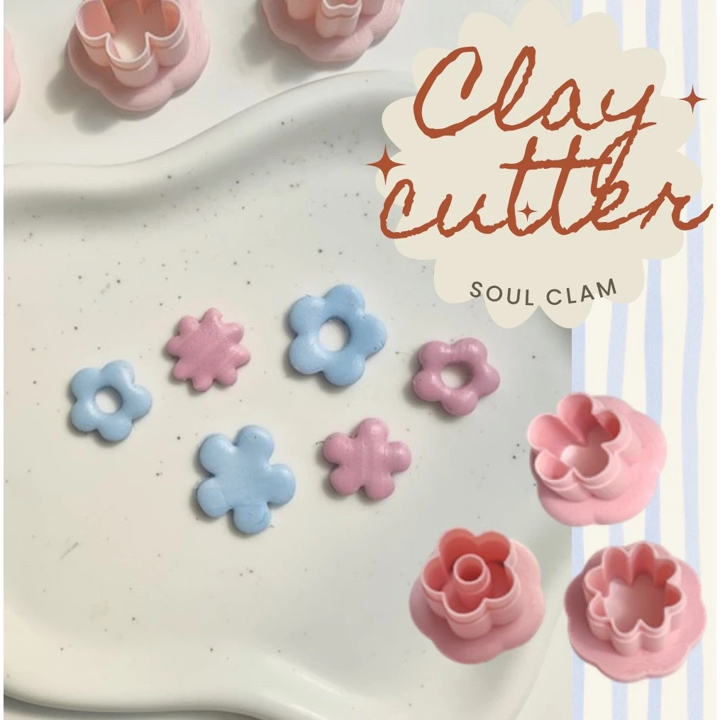 Clay Cutter ตัวตัดดินโพลิเมอร์ petal flower พิมพ์กดดินทำต่างหู ซากุระ ดอกไม้ ตัดขาดง่าย polymer clay ct4