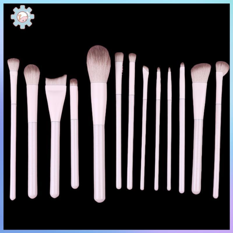 ซ้าย 13 ชิ้นชุดแปรงแต่งหน้า Make Up คอนซีลเลอร์ Blush Powder แปรงอายแชโดว์สูง Foundation แปรงเครื่อง