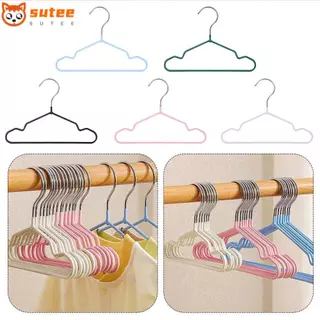 SUTEE 10 ชิ้นไม้แขวนเสื้อสัตว์เลี้ยง,ลื่น DIY ไม้แขวนเสื้อสัตว์เลี้ยง,โลหะสีทึบ MINI Coat Hanger Mini Pet Store