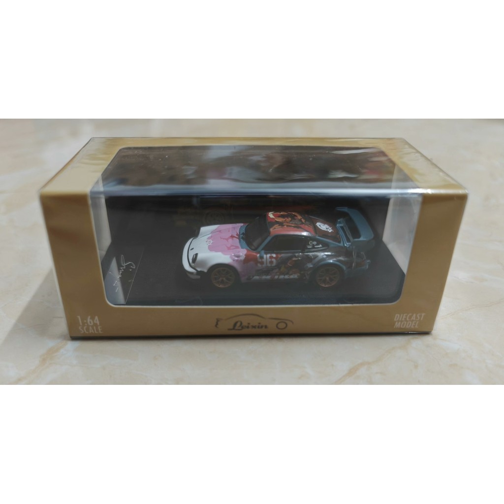 LX 1: 64 Porsche RWB 664 Red Mecha Coating RM Rhino 1: 64 Porsche Singer Turbo Study 930 GT ด้านหลัง