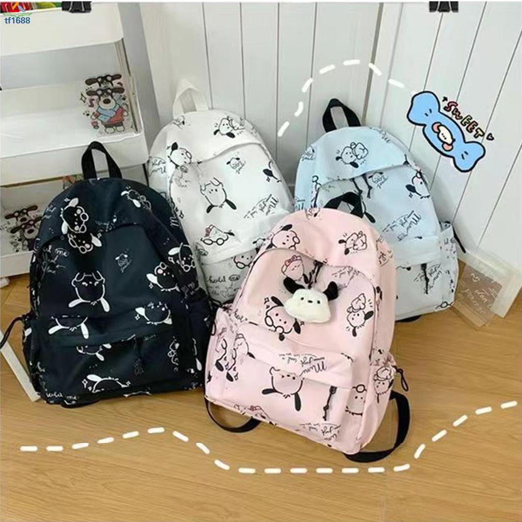 กระเป๋าเป้สะพายหลัง Pochacco สำหรับนักเรียนและเดินทาง ออกแบบมาเพื่อความสะดวกสบาย และมีกระเป๋ารองช่วยด้านหน้า