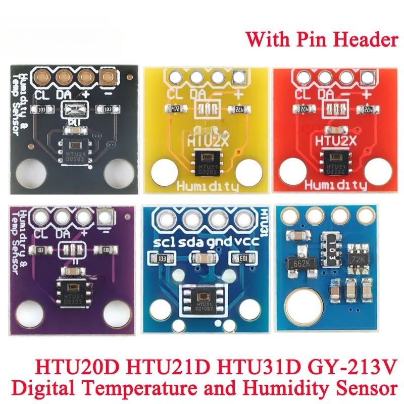 HTU31D HTU21D HTU20D ดิจิตอลอุณหภูมิและความชื้นเซนเซอร์โมดูล I2C IIC การสื่อสาร HTU21D DFN-6 GY-213v