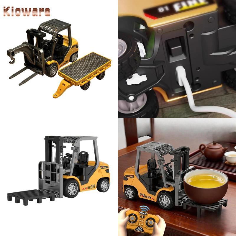 Kloware 1/64 RC รถยกวิศวกรรมยานพาหนะชาร์จทนทาน RC ก่อสร้างของเล่นสําหรับ