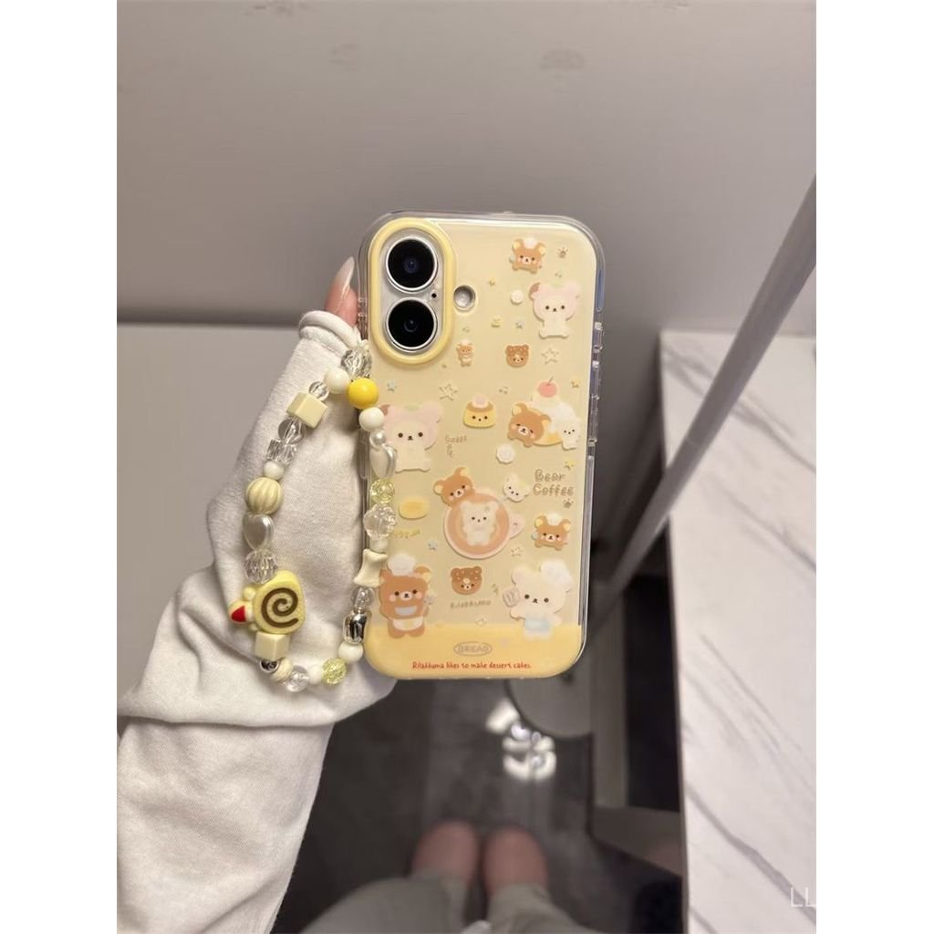 เคสโทรศัพท์เหมาะสําหรับiPhone 7 8 X XS XR XSMAX 11 12 13 14 15 16 17 Pro max Plus Air Coffee Rilakkumaกันกระแทกกันกระแทกเคสรวมทุกอย่างZVJH