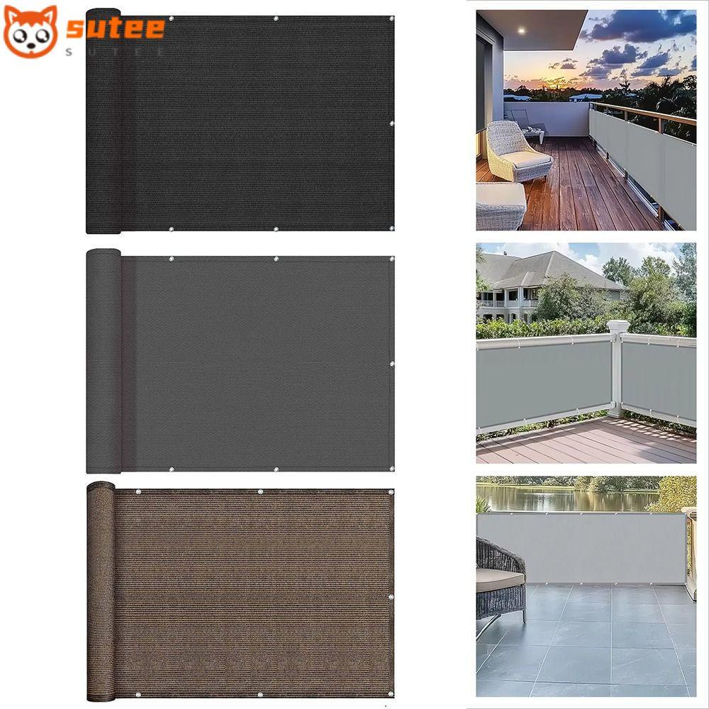 SUTEEE ผ้าบังแดดระเบียง, กันน้ํา 3/5/6M Sun Shading Sails, รั้ว Thicken Patio Protection Garden Porc