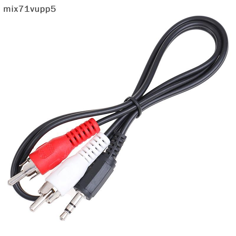 Mix71vu แจ็ค3.5มม. มินิ plugto 2 RCA ตัวผู้สเตอริโอเสียงลำโพงสายอะแดปเตอร์