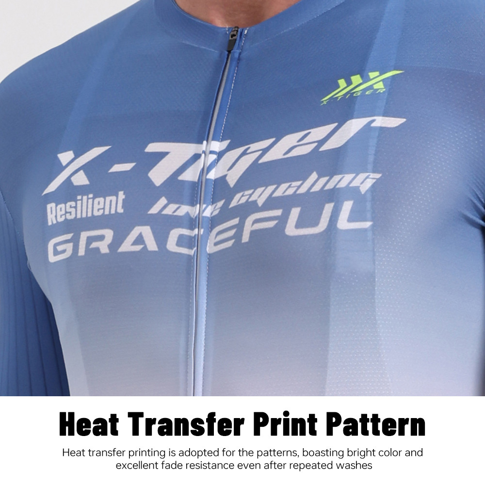 X-TIGER ผู้ชายขี่จักรยาน Jersey ฤดูร้อน Breathable Pro แขนสั้นขี่จักรยาน Maillot Anti-UV SPF 50+ Mountain Road ขี่จักรยานเสื้อผ้า — صورة 3