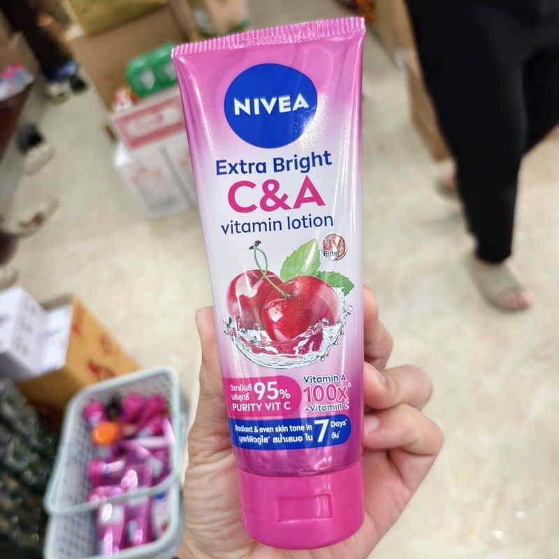 ประเทศไทย NIVEA NIVEA Whitening 50 Vitamin Cherry VC Moisturizing Body 180ml 3.17h