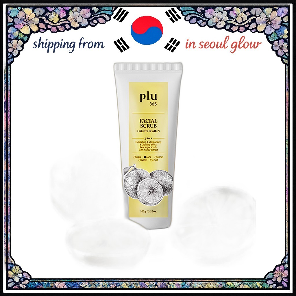 [daiso] plu365 Facial Scrub (Honey Lemon), 100g, 1pc / Korean Facial Scrub / Exfoliating Honey Lemon