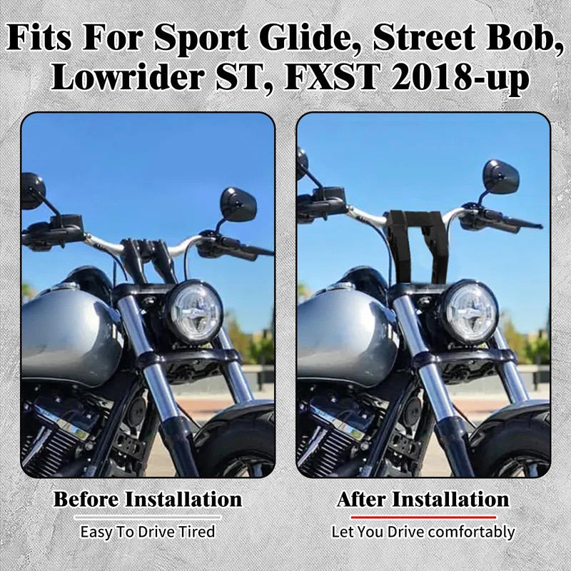 รถจักรยานยนต์Handlebar Risers 6 Handle Bar ClampสําหรับHarley Softail Sport Glide FLSB Street Bob FX