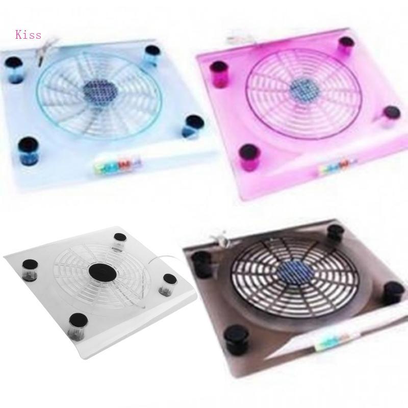 Kiss Laptop Cooler USB Cooling Big Fan ไฟ LED Cooler Base Pad Stand สําหรับ 15 PC