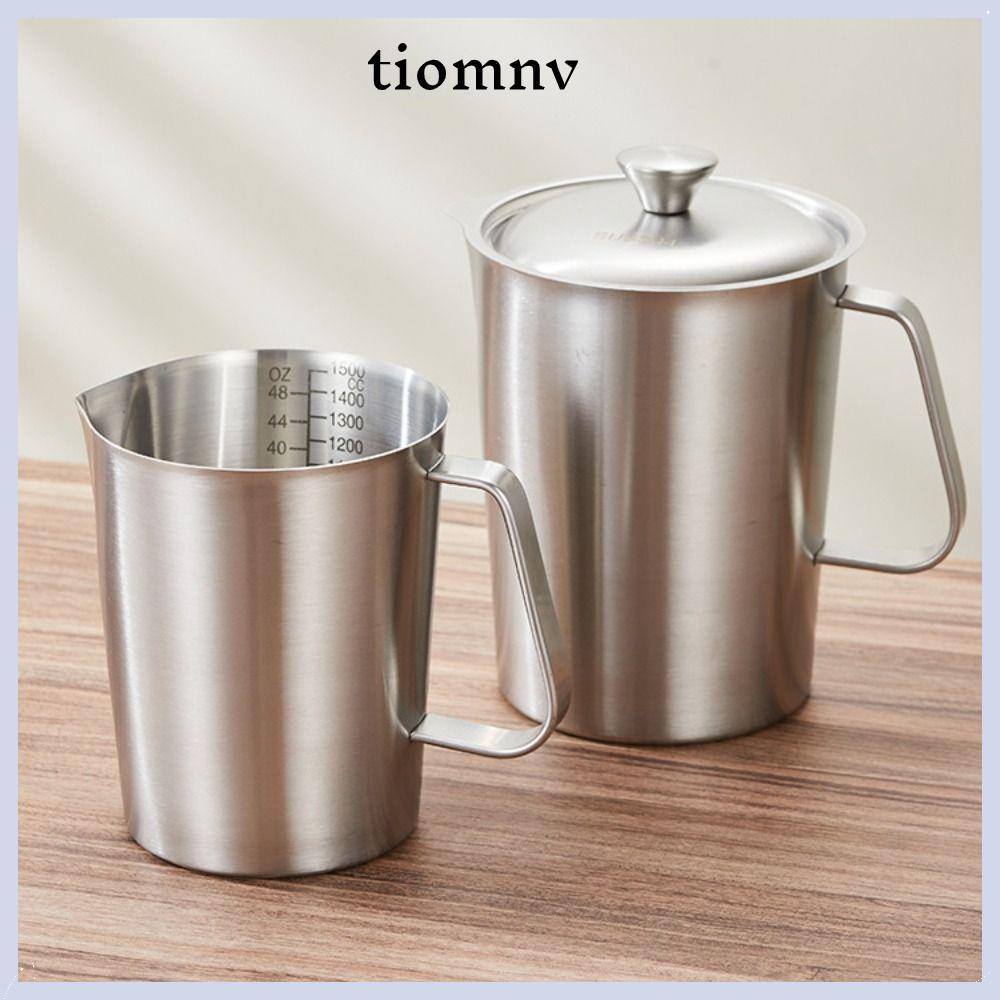 ถ้วยตวง TIOMNVTH พร้อมฝาปิดการออกแบบขนาดด้านในห้องปฏิบัติการบีกเกอร์ความจุขนาดใหญ่ 304 สแตนเลสหนา Li