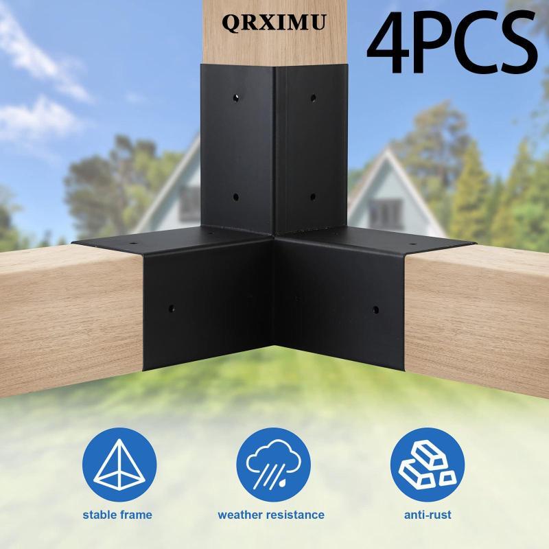 [วงกลมวงกลมไม่มีคคคนอกเต่า combedสเดิม] 4 ชิ้น Pergola Brackets Wood Beams Elevated Premium 4x4 Perg
