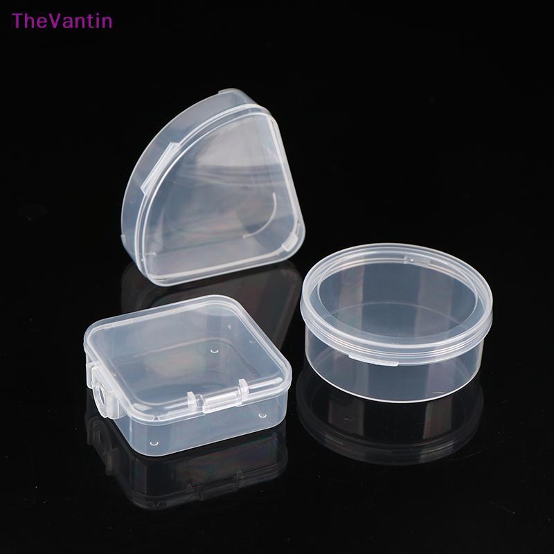TheVantin กล่องพลาสติกสําหรับสามเหลี่ยม/รอบ/สแควร์พัฟฟองน้ําโปร่งใสพัฟแบบพกพากระเป๋าเครื่องสําอางเครื่องสําอางกรณีเก็บสินค้าดี