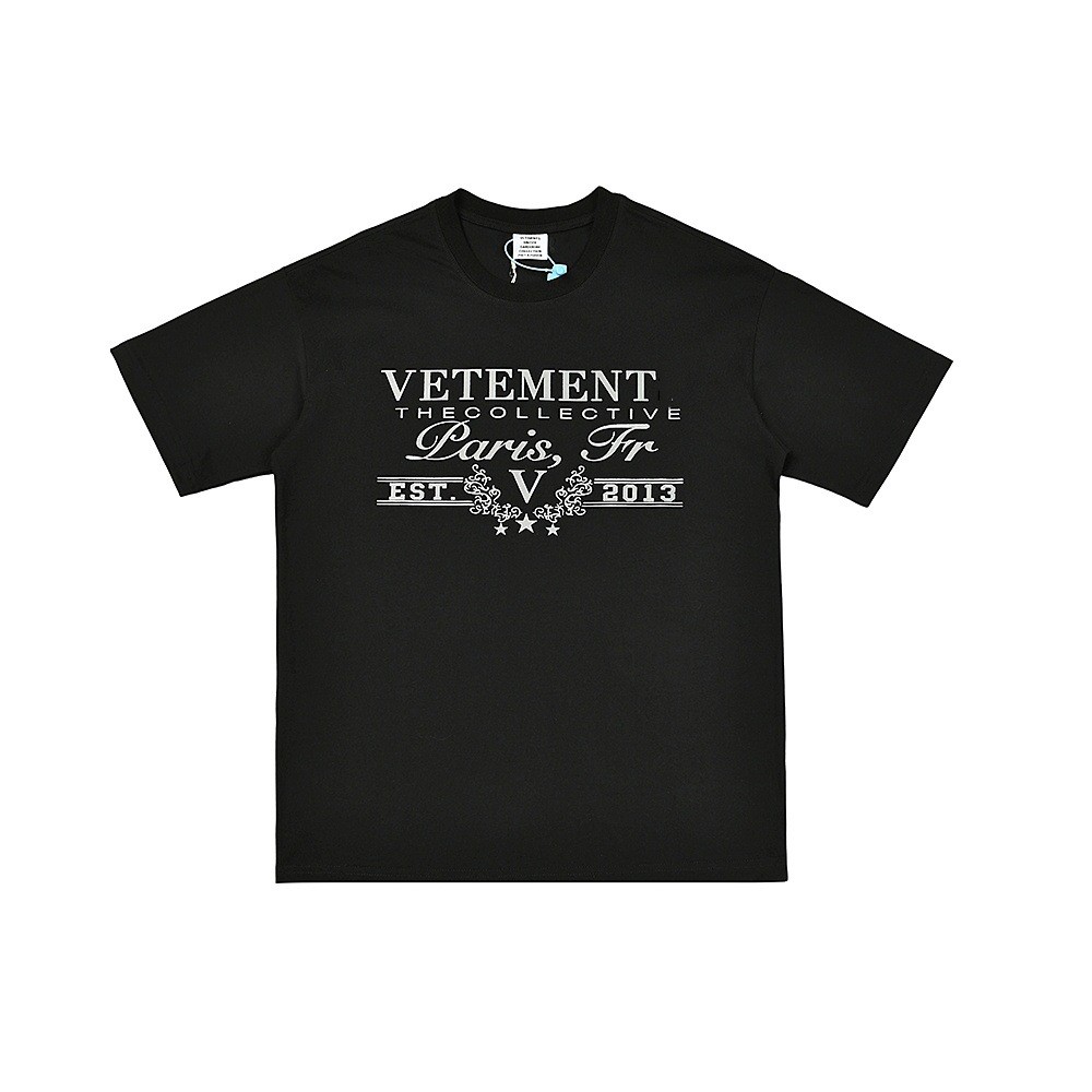 VTM แขนสั้นใหม่ในสต็อกเสื้อยืดพิมพ์ดอกไม้