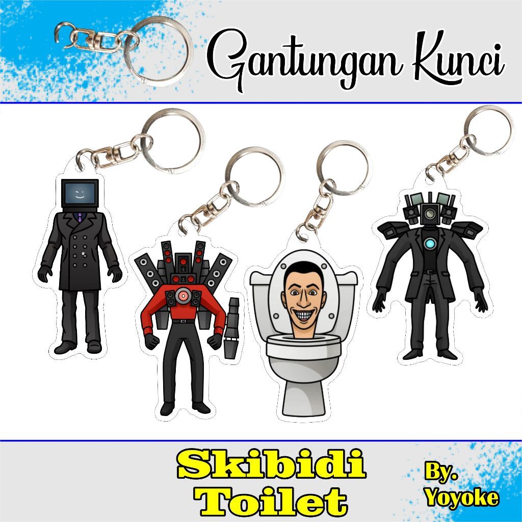 GANTUNGAN KUNCI SKIBIDI ห้องน้ํา| TVMAN SPEAKER MAN| กานี | พวงกุญแจ