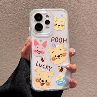 เคส OPPO Reno 16 16F 15 15F 5G เคส OPPO Reno 16 15 Pro 5G Pro Max 5G เคสน่ารักการ์ตูนหมีวินนี่เดอะพูห์ เคสกันกระแทก เคสเจลเกราะ 2 in 1 เคสใสหนากันตก