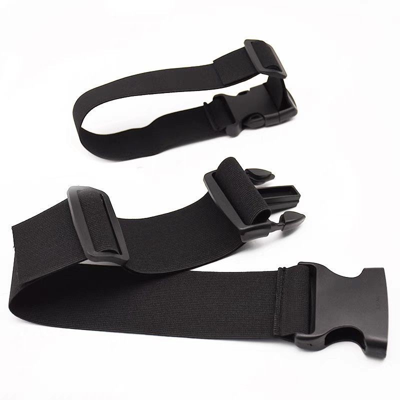 Snap-on Binding Strap สายรัดยืดหยุ่นยืดหยุ่นหัวเข็มขัดพลาสติกกระเป๋าเดินทางหนาทนทานปรับสายผูกคงที่ t