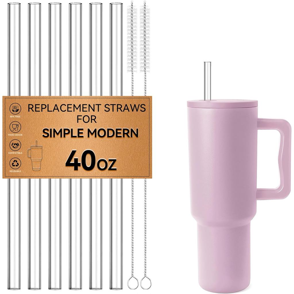 หลอดสําหรับ Simple Modern 40 oz 50 oz Tumbler, 12.2" หลอดเปลี่ยนยาวพิเศษสําหรับถ้วย Simply Modern 40