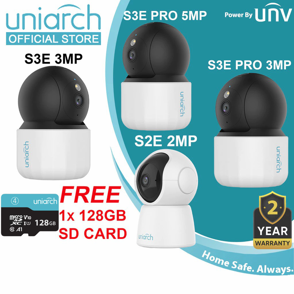 Uniarch Indoor รุ่น S2E 2MP/S3E 3MP/S3E Pro 3MP 5MP Two Way Talk Security CCTV Camera โดย UNV [ฟรีกา
