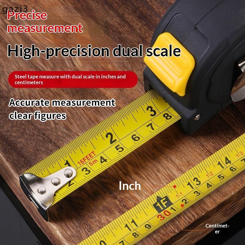 [GAZ] เทปวัดเหล็กใสที่แม่นยํา Retractable 3 M/5 M/7.5 M/10 M ไม้บรรทัดเทปเครื่องมือทนการสึกหรอ [VN]