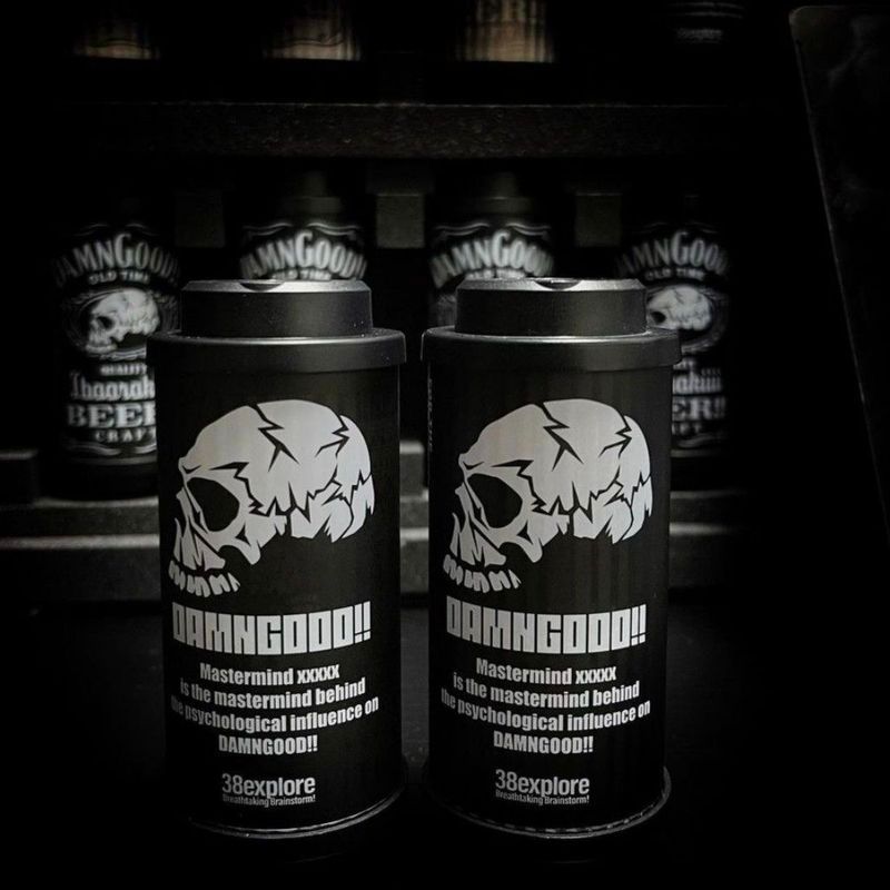 38explore Light สติกเกอร์ Skull Blackened damngood สติกเกอร์ 38 สติกเกอร์แสงเสื้อผ้า 3.20