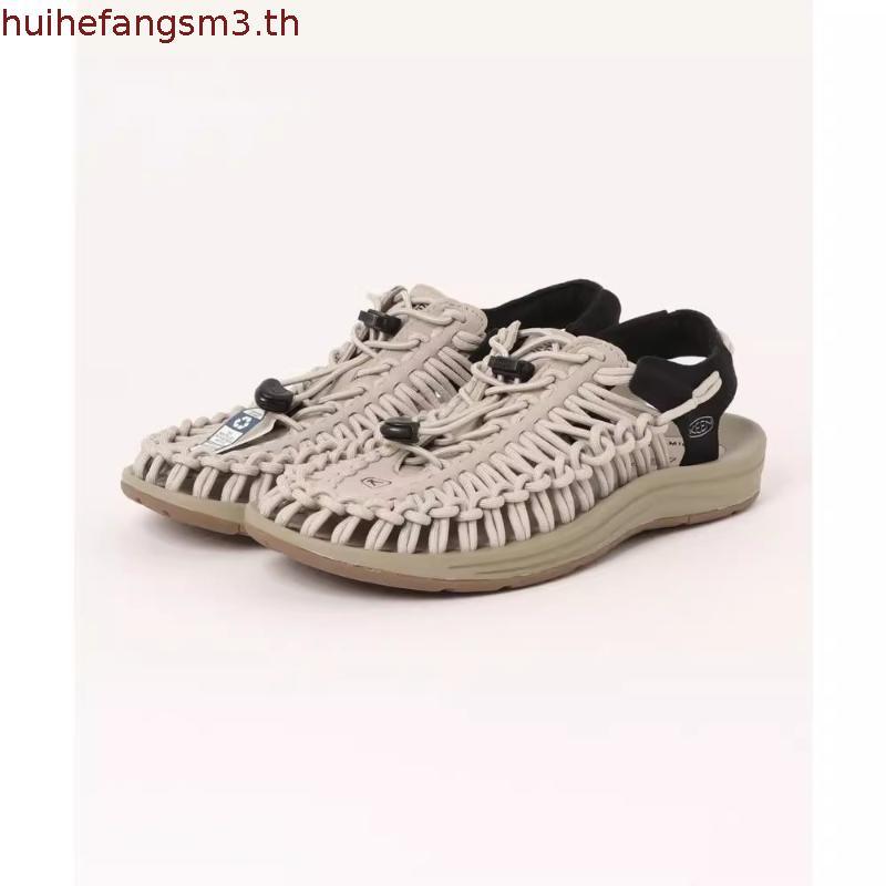 Keen Uneek ของแทั (สีครีม) รองเท้าแตะกีฬากลางแจ้ง ทำด้วยมือ 100% ระบายอากาศได้ดี ใส่ได้ทั้งชายและหญิ