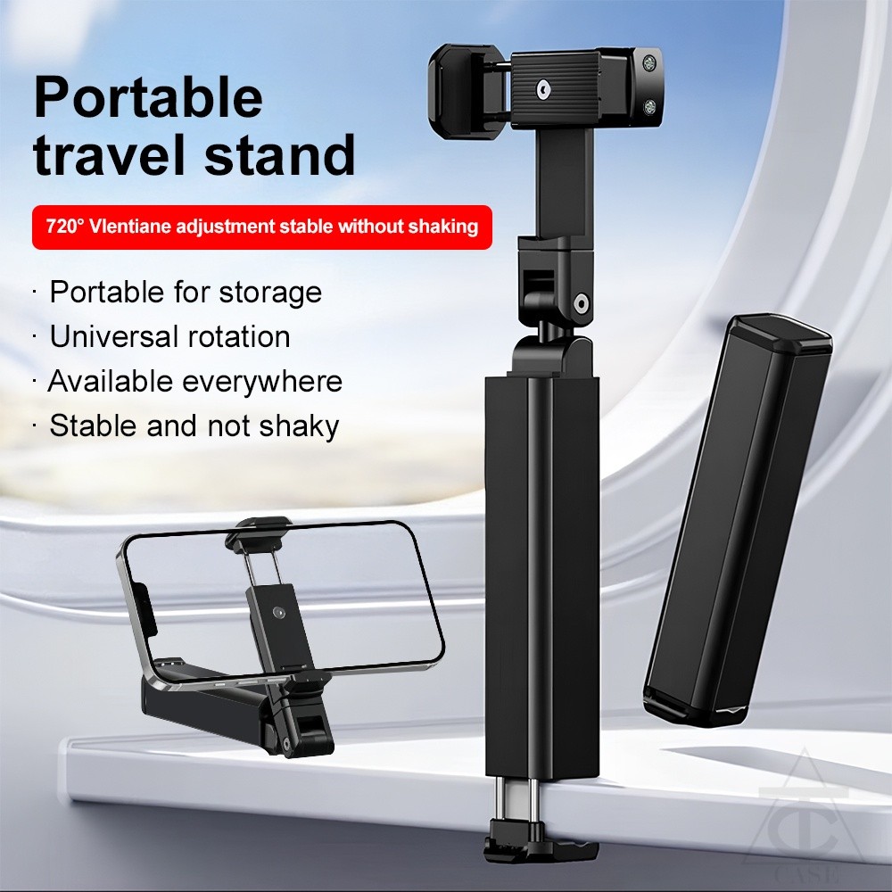 Airplane Train Phone Stand Portable Aluminum Alloy Travel Stand For Desk With Multi-Directional 360° แท่นวางโทรศัพท์