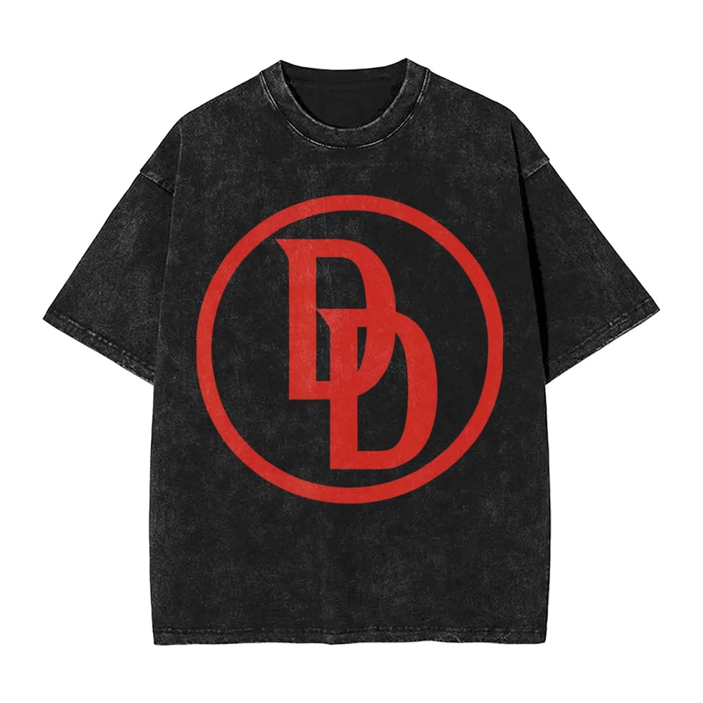 เสื้อยืด Marvel กราฟิก Daredevil และ Kingpin ทำจากผ้าฝ้ายหนัก เหมาะสำหรับสวมใส่ทุกวัน