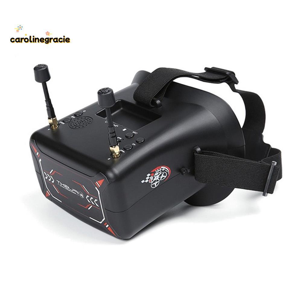 FPV Goggles 4.3 นิ้ว 5.8GHz 40CH FPV Head-Mounted Goggles 800x400 พร้อมฟังก์ชั่น DVR แบตเตอรี่ในตัวส