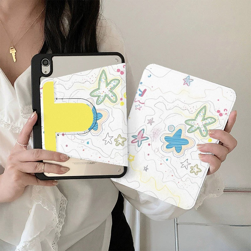 สําหรับ REDMI Pad SE8.7 K Pad8.8 2025 360° หมุนขาตั้งการ์ตูนพลิกหนังกรณีแท็บเล็ตสําหรับ redmi k pad 