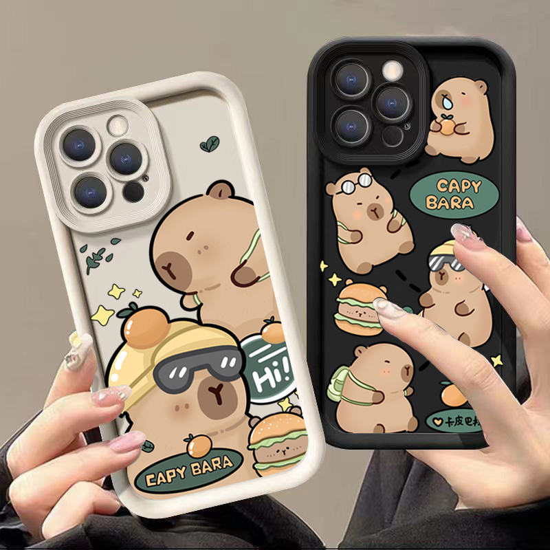 น่ารักคู่ Capibala เคสโทรศัพท์สําหรับ Xiaomi 15T 14T 13T 11T Pro POCO X7 X6 M6 Pro C65 C75 C61 M5S