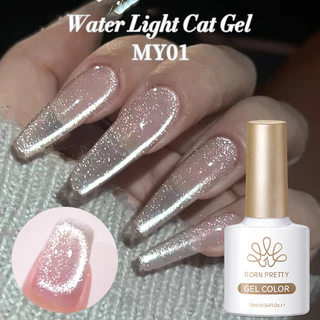 【Local】BORN PRETTY Super Shine White Water Light Cat Eyes เล็บเจลโปแลนด์ Magnetic Soak Off UV LED Varnis กึ่งถาวร