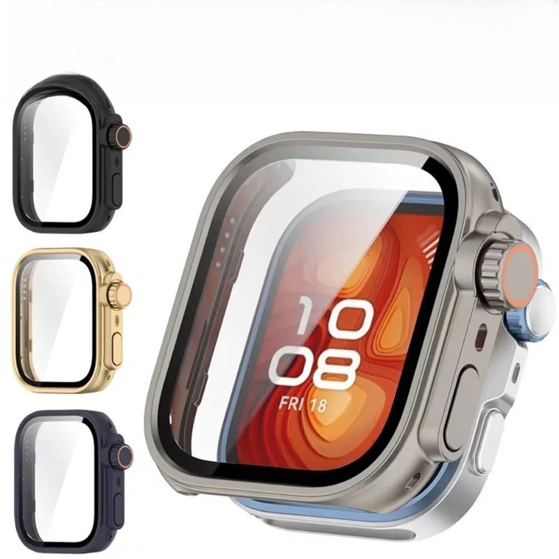 นาฬิกาสําหรับ Redmi watch6 PC Case + กระจกนิรภัยป้องกันหน้าจอสําหรับ Redmi Watch 6 Hard Shell กรอบกันชนกรณีฝาครอบ